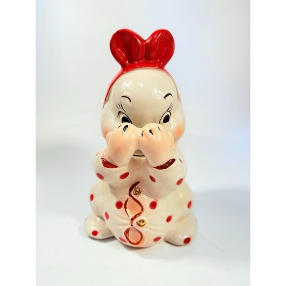 Cookie Jar Canister Regal China Peek-A-Boo Designed by Van Tellingen Baby Bunny - Picture 10 of 16